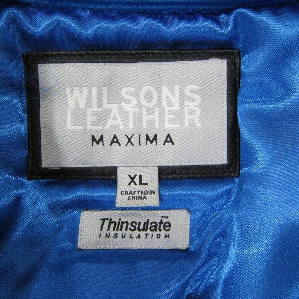 Wilsons Leather Maxima Black Genuine Leather Zip Fitted Moto Jacket, Women’s XL - Picture 5 of 9